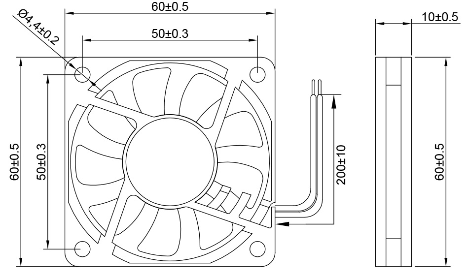 MFD6010C Dimensions